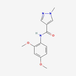 molecular formula C13H15N3O3 B4343527 N-(2,4-dimethoxyphenyl)-1-methyl-1H-pyrazole-4-carboxamide 