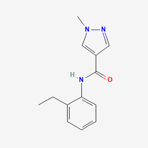 molecular formula C13H15N3O B4343531 N-(2-ethylphenyl)-1-methyl-1H-pyrazole-4-carboxamide 