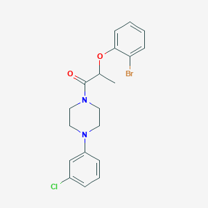 2-(2-BROMOPHENOXY)-1-[4-(3-CHLOROPHENYL)PIPERAZINO]-1-PROPANONE