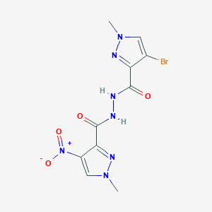 N-[(4-BROMO-1-METHYL-1H-PYRAZOL-3-YL)CARBONYL]-1-METHYL-4-NITRO-1H-PYRAZOLE-3-CARBOHYDRAZIDE