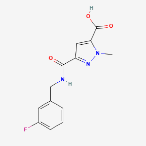 3-{[(3-fluorobenzyl)amino]carbonyl}-1-methyl-1H-pyrazole-5-carboxylic acid