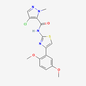 4-chloro-N-[4-(2,5-dimethoxyphenyl)-1,3-thiazol-2-yl]-1-methyl-1H-pyrazole-5-carboxamide