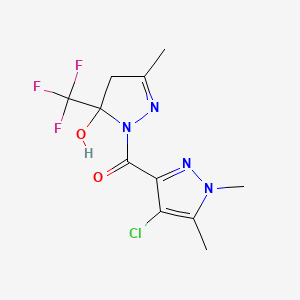 (4-chloro-1,5-dimethyl-1H-pyrazol-3-yl)[5-hydroxy-3-methyl-5-(trifluoromethyl)-4,5-dihydro-1H-pyrazol-1-yl]methanone