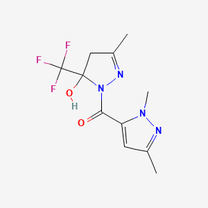 1-[(1,3-dimethyl-1H-pyrazol-5-yl)carbonyl]-3-methyl-5-(trifluoromethyl)-4,5-dihydro-1H-pyrazol-5-ol