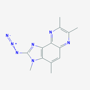 molecular formula C13H13N7 B043436 2-azido-3,4,7,8-tetramethyl-3H-imidazo[4,5-f]quinoxaline CAS No. 210100-57-5