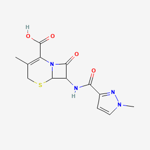 3-methyl-7-{[(1-methyl-1H-pyrazol-3-yl)carbonyl]amino}-8-oxo-5-thia-1-azabicyclo[4.2.0]oct-2-ene-2-carboxylic acid