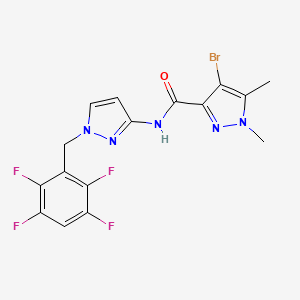 4-bromo-1,5-dimethyl-N-[1-(2,3,5,6-tetrafluorobenzyl)-1H-pyrazol-3-yl]-1H-pyrazole-3-carboxamide