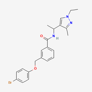 3-[(4-BROMOPHENOXY)METHYL]-N~1~-[1-(1-ETHYL-3-METHYL-1H-PYRAZOL-4-YL)ETHYL]BENZAMIDE