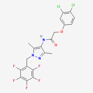 2-(3,4-dichlorophenoxy)-N-[3,5-dimethyl-1-(pentafluorobenzyl)-1H-pyrazol-4-yl]acetamide