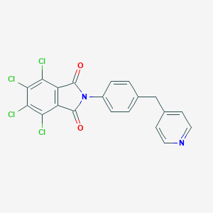 molecular formula C20H10Cl4N2O2 B434369 4,5,6,7-tetrachloro-2-[4-(pyridin-4-ylmethyl)phenyl]-1H-isoindole-1,3(2H)-dione CAS No. 325799-50-6