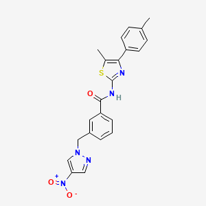 N~1~-[5-METHYL-4-(4-METHYLPHENYL)-1,3-THIAZOL-2-YL]-3-[(4-NITRO-1H-PYRAZOL-1-YL)METHYL]BENZAMIDE