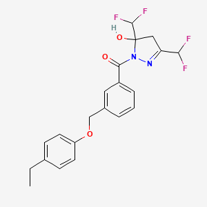 [3,5-bis(difluoromethyl)-5-hydroxy-4,5-dihydro-1H-pyrazol-1-yl]{3-[(4-ethylphenoxy)methyl]phenyl}methanone