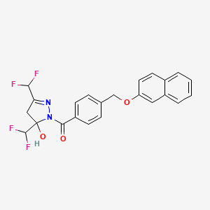 [3,5-BIS(DIFLUOROMETHYL)-5-HYDROXY-4,5-DIHYDRO-1H-PYRAZOL-1-YL]{4-[(2-NAPHTHYLOXY)METHYL]PHENYL}METHANONE