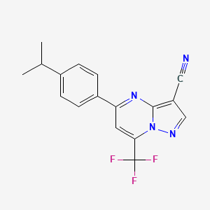 5-(4-ISOPROPYLPHENYL)-7-(TRIFLUOROMETHYL)PYRAZOLO[1,5-A]PYRIMIDIN-3-YL CYANIDE