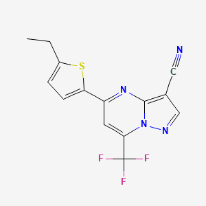 5-(5-ETHYL-2-THIENYL)-7-(TRIFLUOROMETHYL)PYRAZOLO[1,5-A]PYRIMIDIN-3-YL CYANIDE