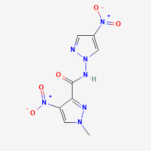 1-methyl-4-nitro-N-(4-nitro-1H-pyrazol-1-yl)-1H-pyrazole-3-carboxamide