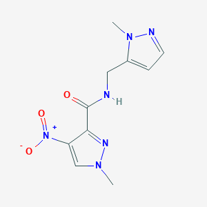 1-methyl-N-[(1-methyl-1H-pyrazol-5-yl)methyl]-4-nitro-1H-pyrazole-3-carboxamide