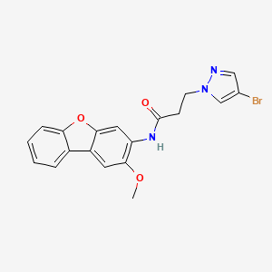 3-(4-bromo-1H-pyrazol-1-yl)-N-(2-methoxydibenzo[b,d]furan-3-yl)propanamide