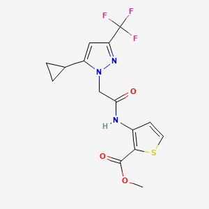 METHYL 3-({2-[5-CYCLOPROPYL-3-(TRIFLUOROMETHYL)-1H-PYRAZOL-1-YL]ACETYL}AMINO)-2-THIOPHENECARBOXYLATE