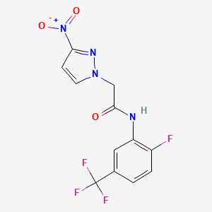 N-[2-fluoro-5-(trifluoromethyl)phenyl]-2-(3-nitro-1H-pyrazol-1-yl)acetamide