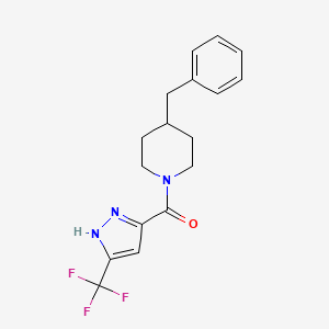 4-benzyl-1-{[3-(trifluoromethyl)-1H-pyrazol-5-yl]carbonyl}piperidine