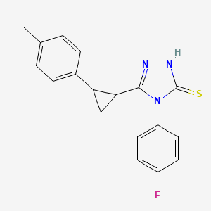 4-(4-fluorophenyl)-5-[2-(4-methylphenyl)cyclopropyl]-4H-1,2,4-triazole-3-thiol