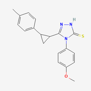 4-(4-METHOXYPHENYL)-5-[2-(4-METHYLPHENYL)CYCLOPROPYL]-4H-1,2,4-TRIAZOL-3-YLHYDROSULFIDE