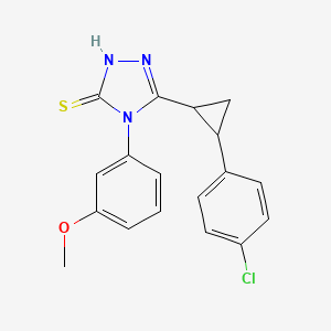 5-[2-(4-CHLOROPHENYL)CYCLOPROPYL]-4-(3-METHOXYPHENYL)-4H-1,2,4-TRIAZOL-3-YLHYDROSULFIDE