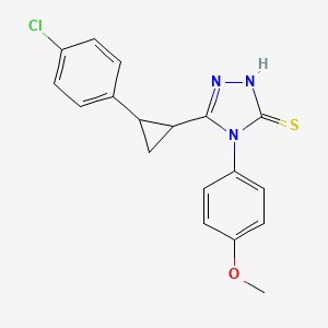 5-[2-(4-CHLOROPHENYL)CYCLOPROPYL]-4-(4-METHOXYPHENYL)-4H-1,2,4-TRIAZOL-3-YLHYDROSULFIDE