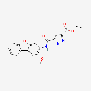 ethyl 5-{[(2-methoxydibenzo[b,d]furan-3-yl)amino]carbonyl}-1-methyl-1H-pyrazole-3-carboxylate