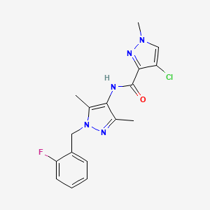 4-chloro-N-[1-(2-fluorobenzyl)-3,5-dimethyl-1H-pyrazol-4-yl]-1-methyl-1H-pyrazole-3-carboxamide