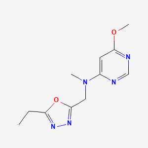 molecular formula C11H15N5O2 B4343954 N-[(5-ethyl-1,3,4-oxadiazol-2-yl)methyl]-6-methoxy-N-methylpyrimidin-4-amine 