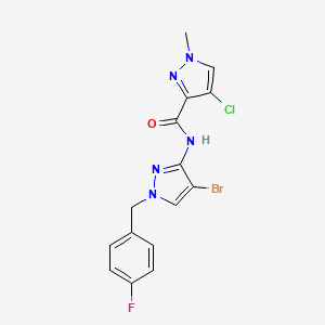 N-[4-bromo-1-(4-fluorobenzyl)-1H-pyrazol-3-yl]-4-chloro-1-methyl-1H-pyrazole-3-carboxamide