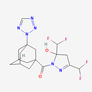 [3,5-BIS(DIFLUOROMETHYL)-5-HYDROXY-4,5-DIHYDRO-1H-PYRAZOL-1-YL][3-(2H-1,2,3,4-TETRAAZOL-2-YL)-1-ADAMANTYL]METHANONE