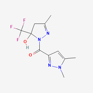 (1,5-dimethyl-1H-pyrazol-3-yl)[5-hydroxy-3-methyl-5-(trifluoromethyl)-4,5-dihydro-1H-pyrazol-1-yl]methanone