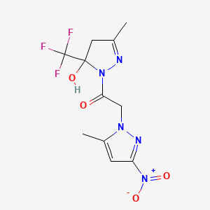 1-[5-HYDROXY-3-METHYL-5-(TRIFLUOROMETHYL)-4,5-DIHYDRO-1H-PYRAZOL-1-YL]-2-(5-METHYL-3-NITRO-1H-PYRAZOL-1-YL)-1-ETHANONE