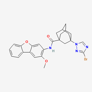 3-(3-bromo-1H-1,2,4-triazol-1-yl)-N-(2-methoxydibenzo[b,d]furan-3-yl)-1-adamantanecarboxamide