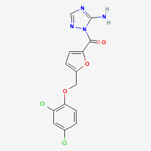 1-{5-[(2,4-dichlorophenoxy)methyl]-2-furoyl}-1H-1,2,4-triazol-5-amine