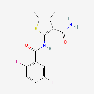 2-[(2,5-difluorobenzoyl)amino]-4,5-dimethyl-3-thiophenecarboxamide