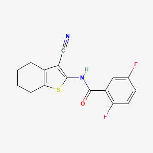 molecular formula C16H12F2N2OS B4344061 N-(3-cyano-4,5,6,7-tetrahydro-1-benzothiophen-2-yl)-2,5-difluorobenzamide 