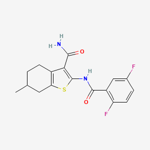 2-[(2,5-difluorobenzoyl)amino]-6-methyl-4,5,6,7-tetrahydro-1-benzothiophene-3-carboxamide