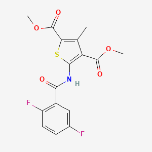 dimethyl 5-[(2,5-difluorobenzoyl)amino]-3-methyl-2,4-thiophenedicarboxylate