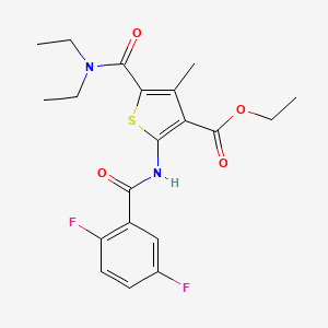 ethyl 5-[(diethylamino)carbonyl]-2-[(2,5-difluorobenzoyl)amino]-4-methyl-3-thiophenecarboxylate