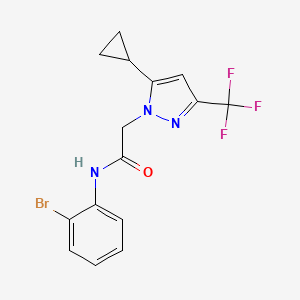 N-(2-bromophenyl)-2-[5-cyclopropyl-3-(trifluoromethyl)-1H-pyrazol-1-yl]acetamide