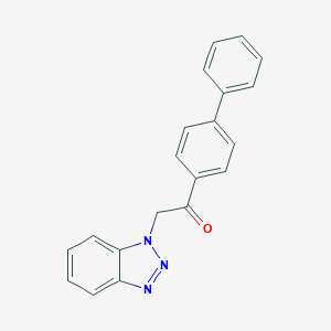 molecular formula C20H15N3O B434414 2-(1H-1,2,3-benzotriazol-1-yl)-1-(4-phenylphenyl)ethan-1-one CAS No. 127876-39-5