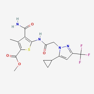 METHYL 4-(AMINOCARBONYL)-5-({2-[5-CYCLOPROPYL-3-(TRIFLUOROMETHYL)-1H-PYRAZOL-1-YL]ACETYL}AMINO)-3-METHYL-2-THIOPHENECARBOXYLATE