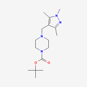 TERT-BUTYL 4-[(1,3,5-TRIMETHYL-1H-PYRAZOL-4-YL)METHYL]TETRAHYDRO-1(2H)-PYRAZINECARBOXYLATE