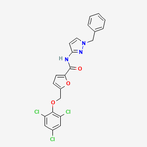 N-(1-benzyl-1H-pyrazol-3-yl)-5-[(2,4,6-trichlorophenoxy)methyl]-2-furamide