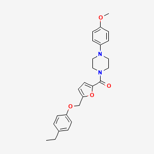 molecular formula C25H28N2O4 B4344262 {5-[(4-ETHYLPHENOXY)METHYL]-2-FURYL}[4-(4-METHOXYPHENYL)PIPERAZINO]METHANONE 