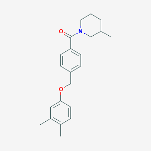 {4-[(3,4-DIMETHYLPHENOXY)METHYL]PHENYL}(3-METHYLPIPERIDINO)METHANONE